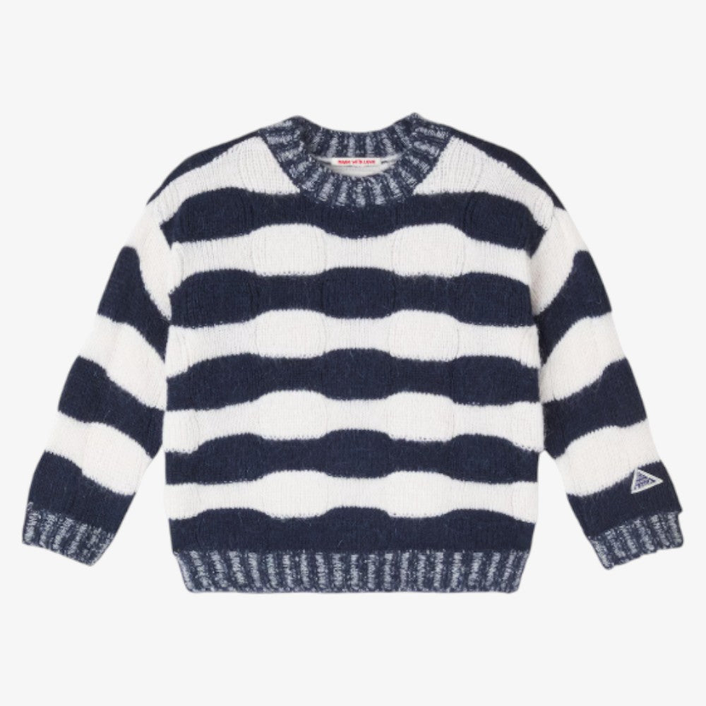 Stripe Sweater - Navy