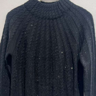 Cable Knit Sweater - Black