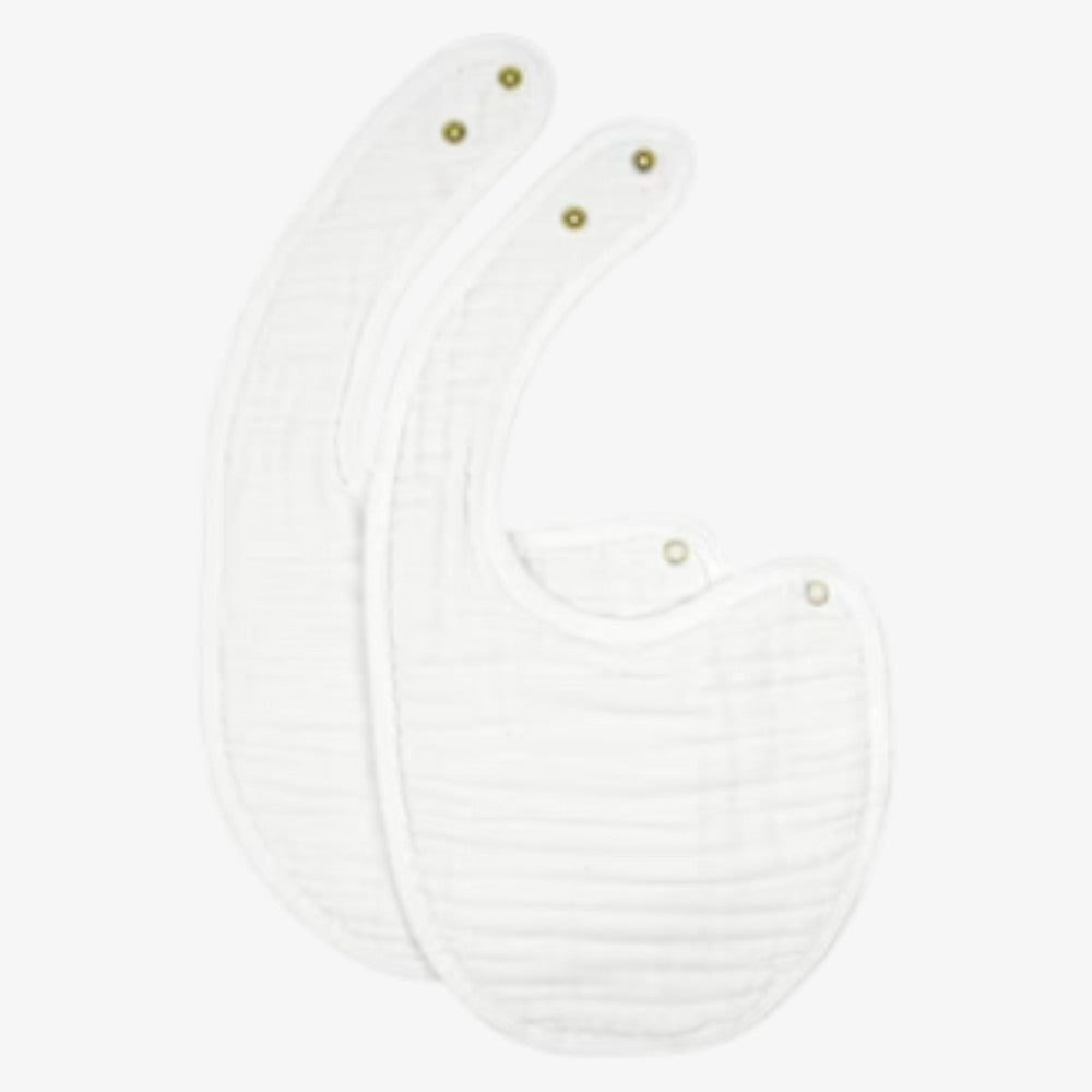 Muslin Bib 2 Pack - White