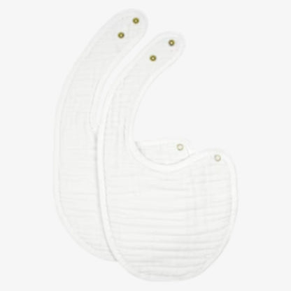 Muslin Bib 2 Pack - White