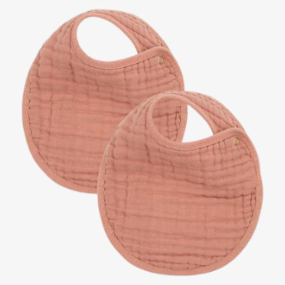 Muslin Bib 2 Pack - Rose