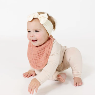 Muslin Bib 2 Pack - Rose