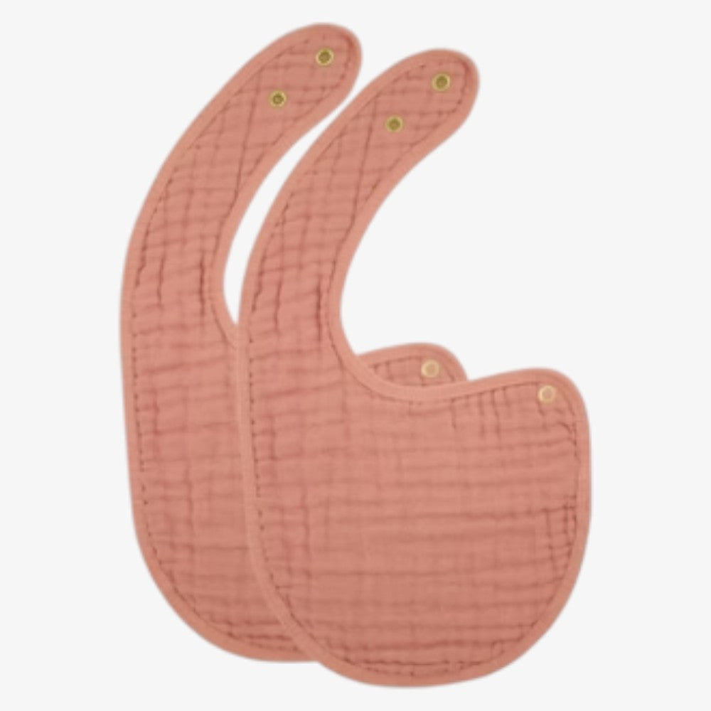 Muslin Bib 2 Pack - Rose