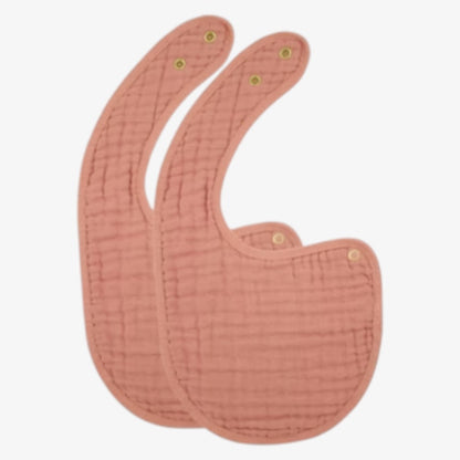 Muslin Bib 2 Pack - Rose