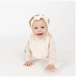 Muslin Bib 2 Pack - Cream