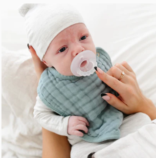 Muslin Bib 2 Pack - Steel