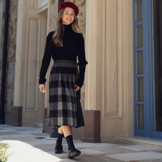 Pleated Skirt - Plaid