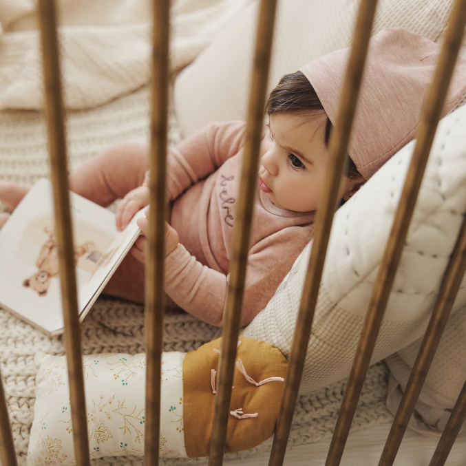 Velour Bebe Footie And Hat - Heather Pink