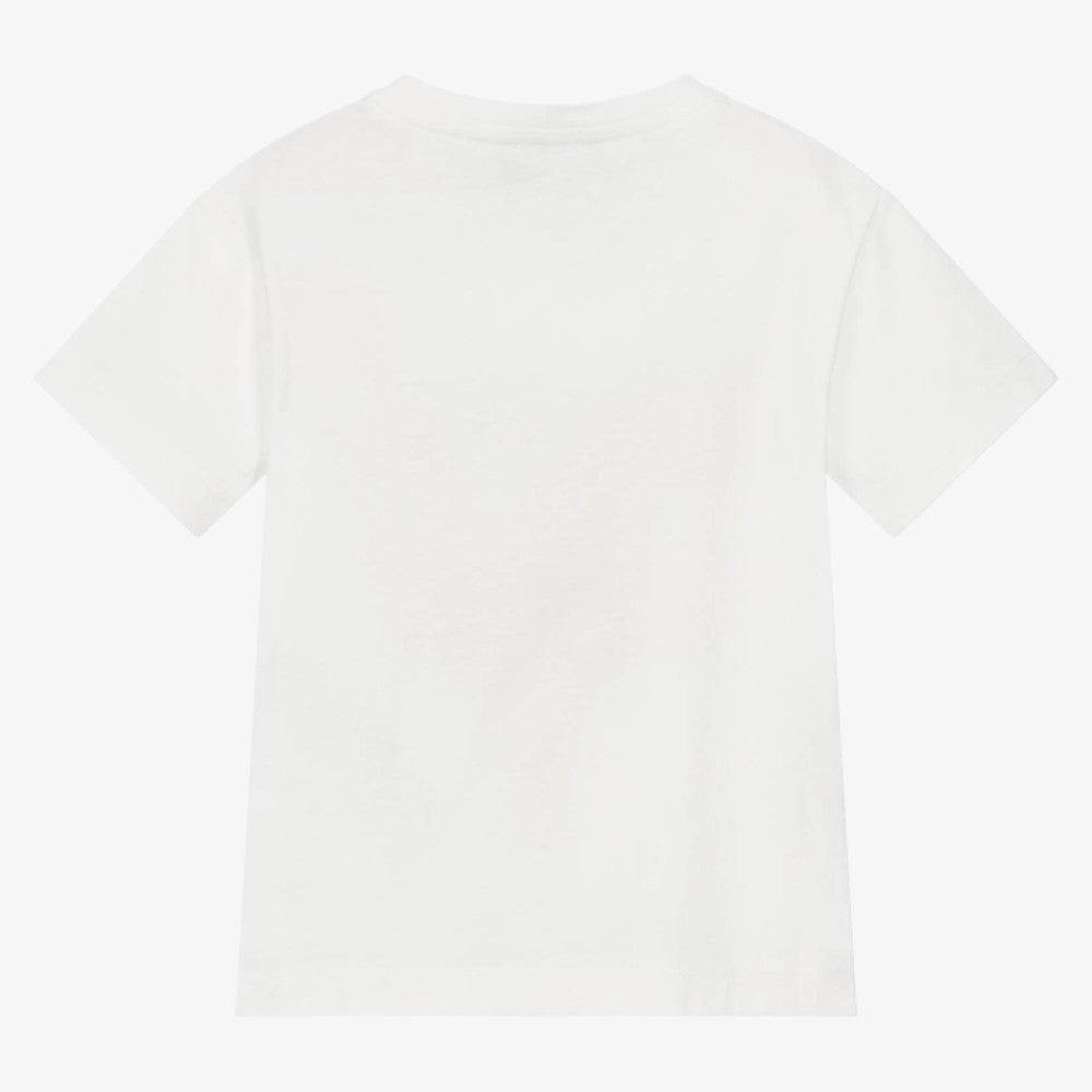 Pattern Text T-Shirt - White