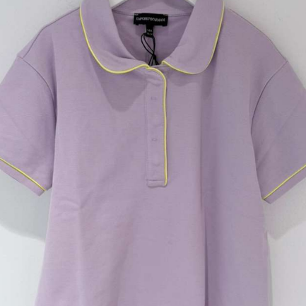Contrast Stitch Polo - Lavender