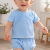 Plumeti Shirt And Bloomer - Sky Blue