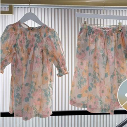 Jasemina Dress - Peach Flower