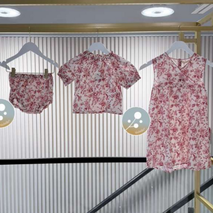 Flower Shirt And Bloomer - Ivory