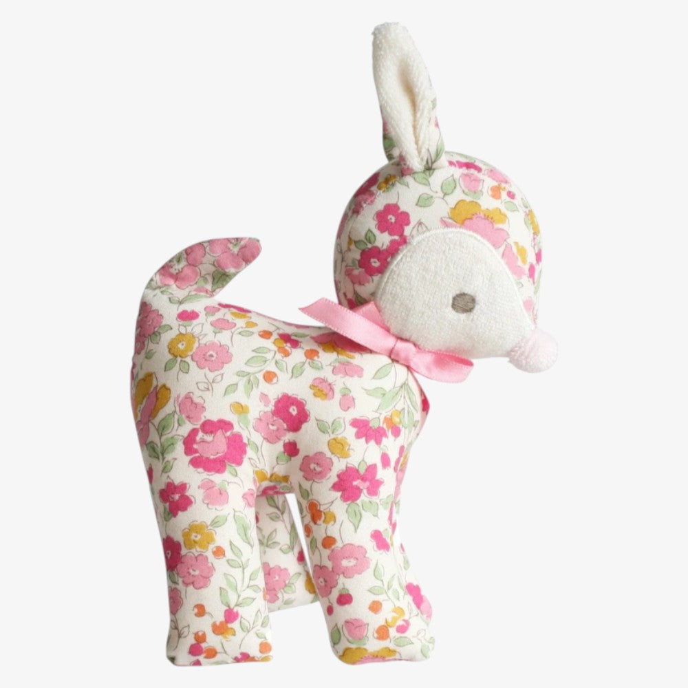 Baby Deer Rattle - Rose Garden