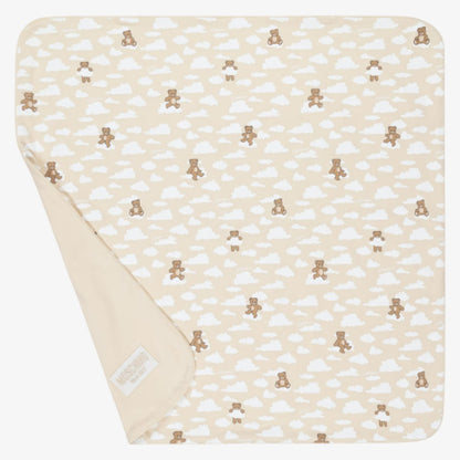 Bear Allover Print Blanket - Beige
