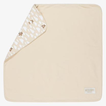 Bear Allover Print Blanket - Beige