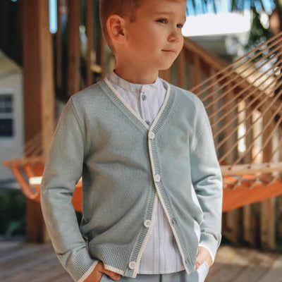 Zane Stitch Cardigan - Sky Blue