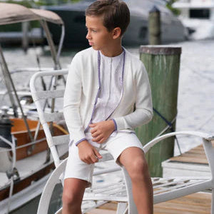 Zane Stitch Cardigan - Lavender