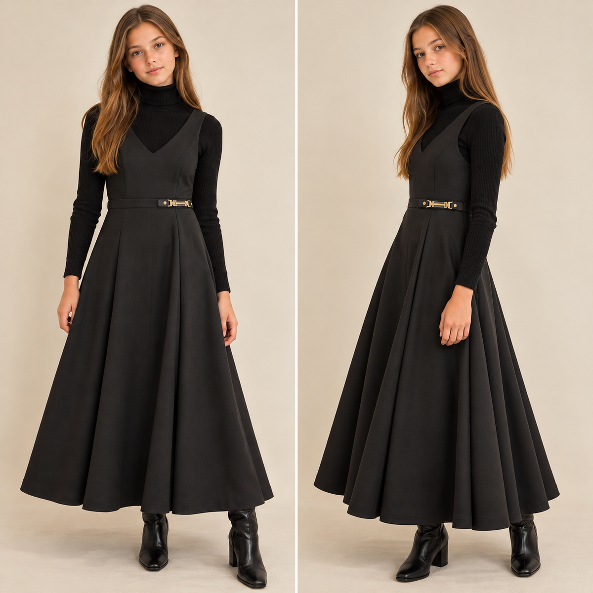 Belt Dress - Black