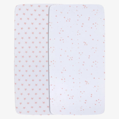 Crib Sheet 2 Pack - Mauve Star