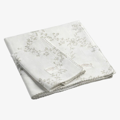 Swaddle And Burp Cloth Set - Lattice Taupe