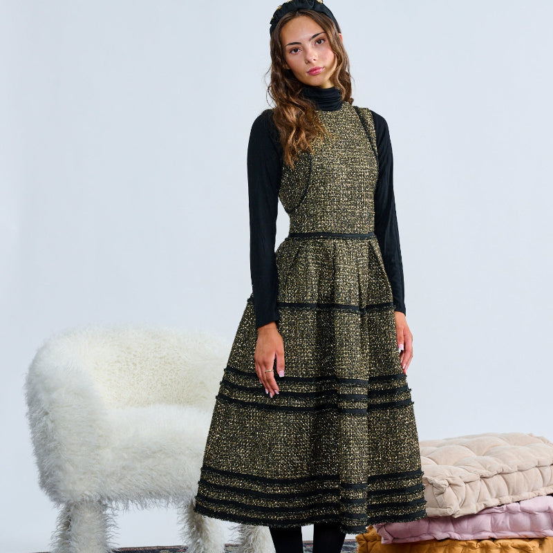Tweed Jumper - Black