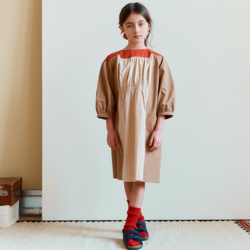 Taylen Dress - Camel Multi