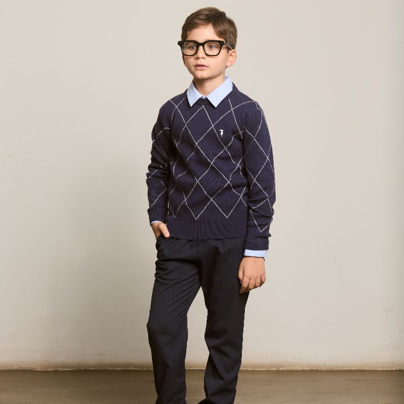 Arygle Sweater - Blue