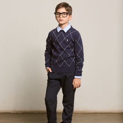Arygle Sweater - Blue