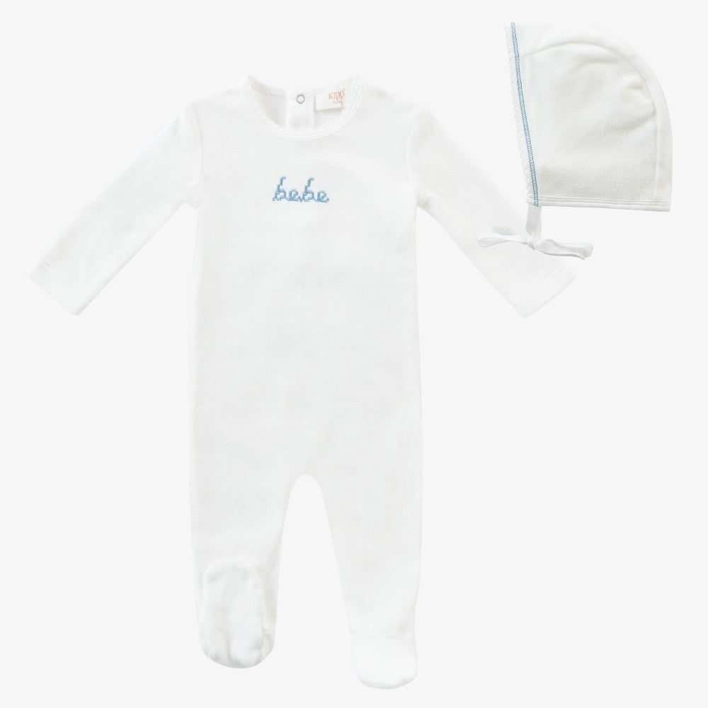 Bebe Footie And Hat - Blue