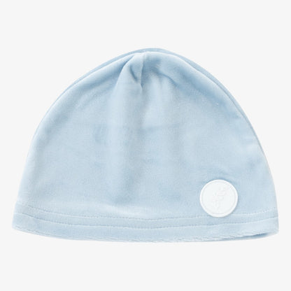 Leaf Motif Footie And Hat - Blue