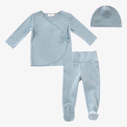 Felt Knit Wrap 3Piece Set - Blue