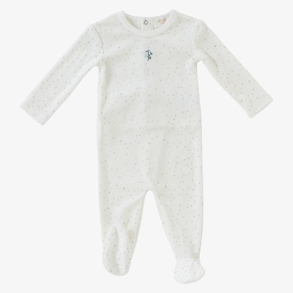 Garden Party Footie - Blue