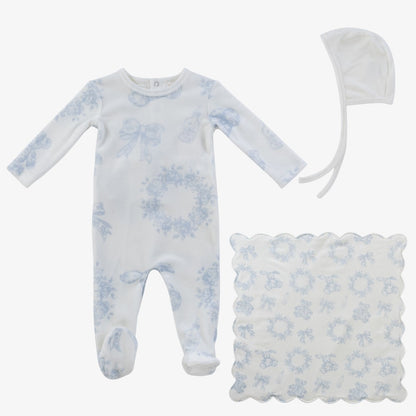 Petit Toile Take Me Home Set - White &amp; Blue