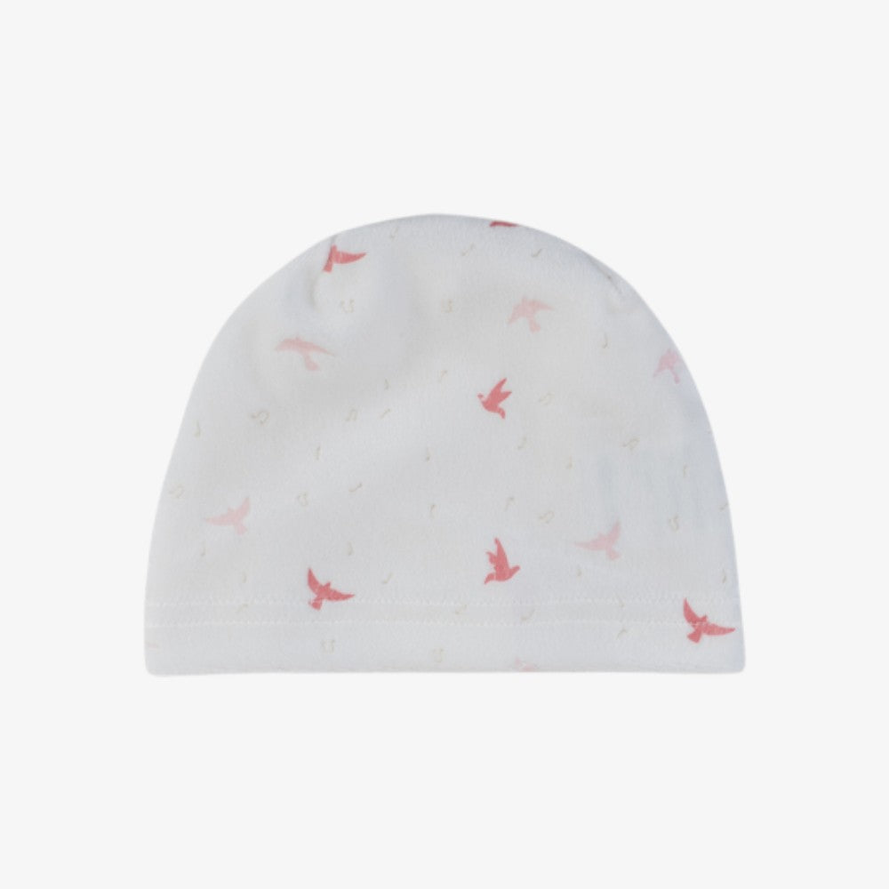 Songbird Beanie - White &amp; Pink