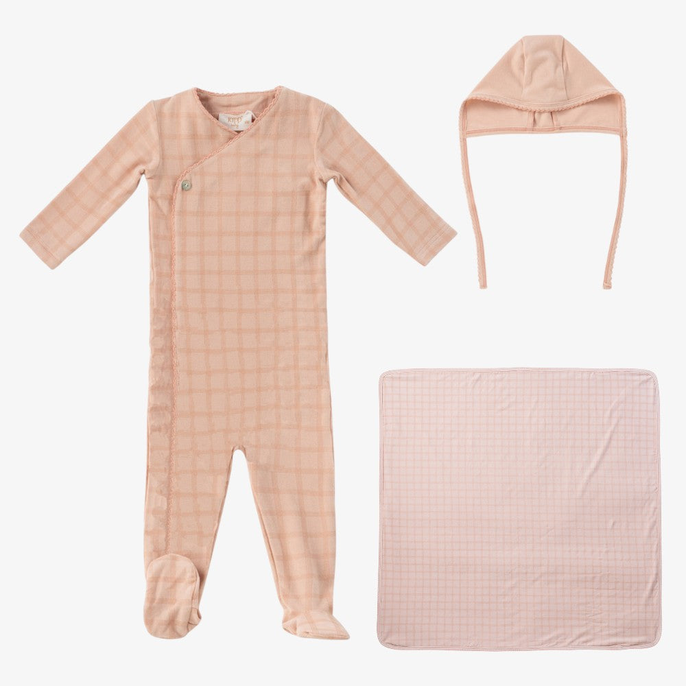 Felt Plaid Take Me Home Set - Pink