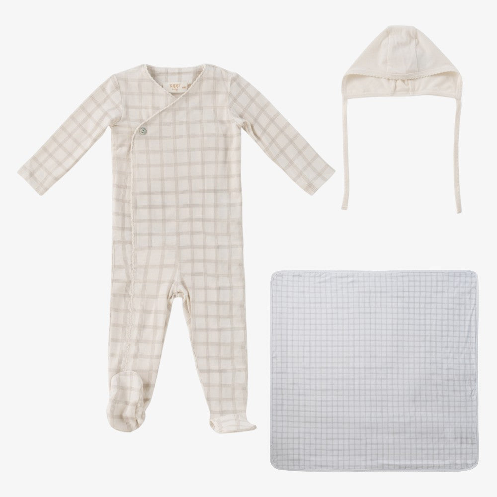 Felt Plaid Take Me Home Set - White