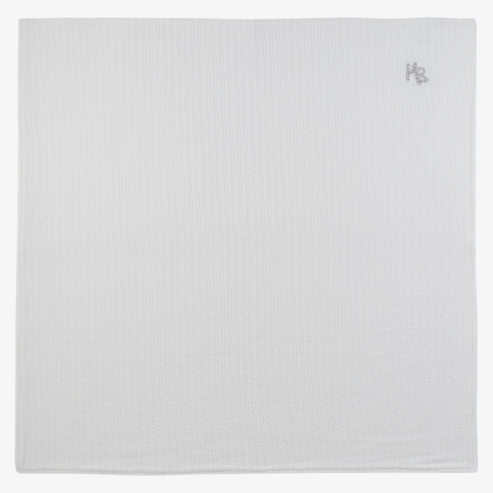 Cable Knit Blanket - White