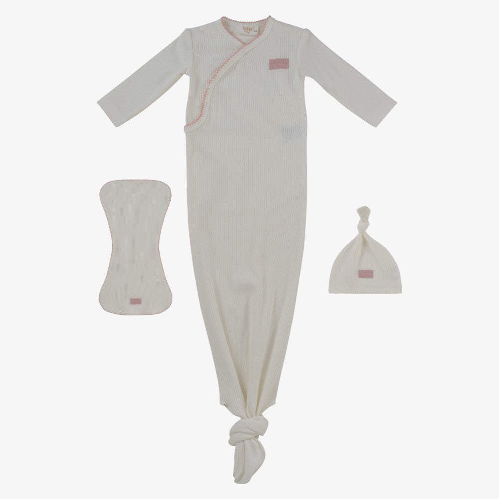Enfant Knot Gown Set - Pink