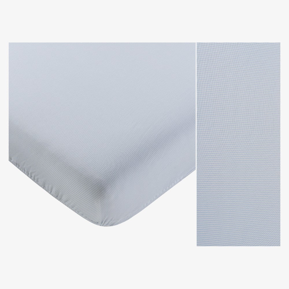 Pinstripe Crib Sheet - Blue