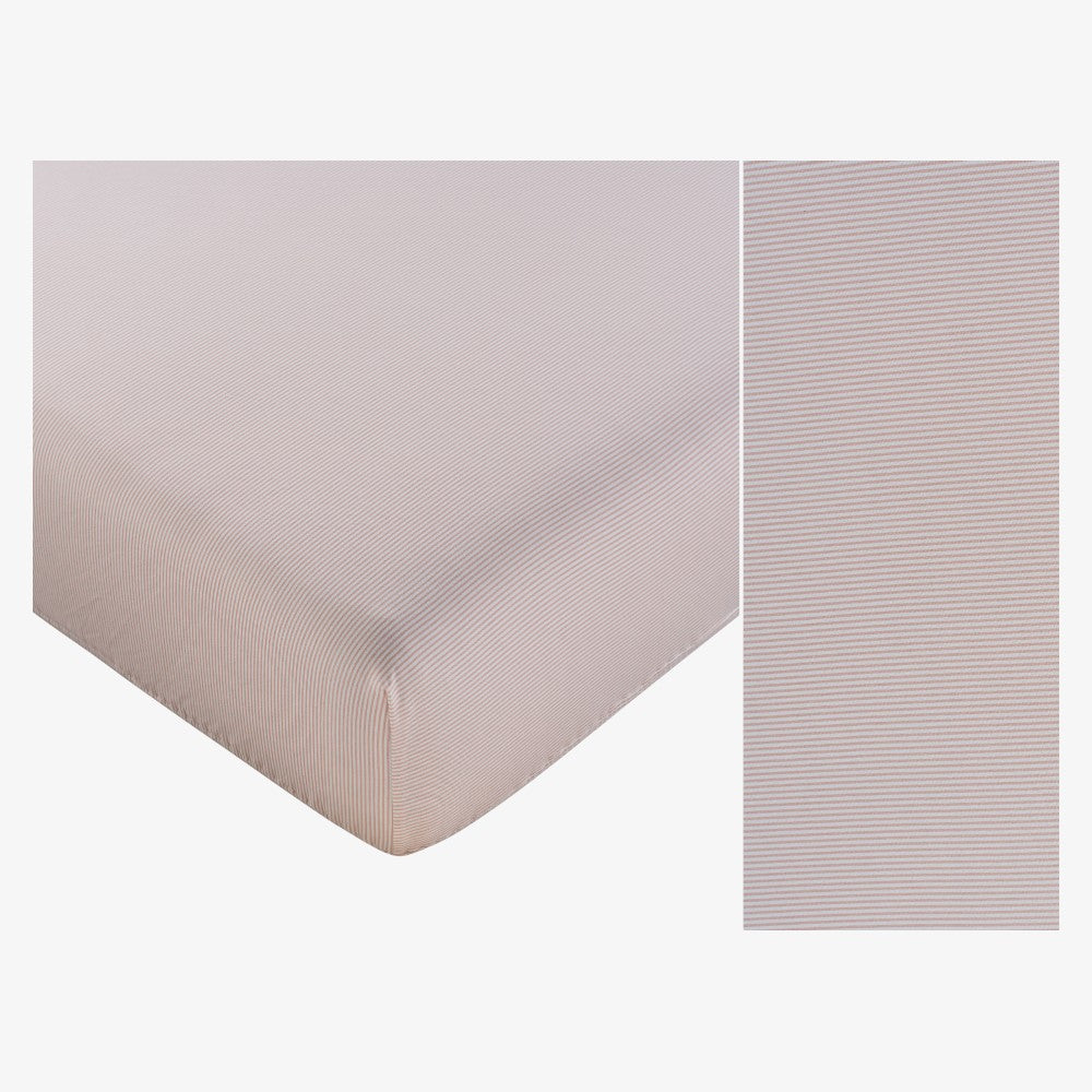 Pinstripe Crib Sheet - Pink