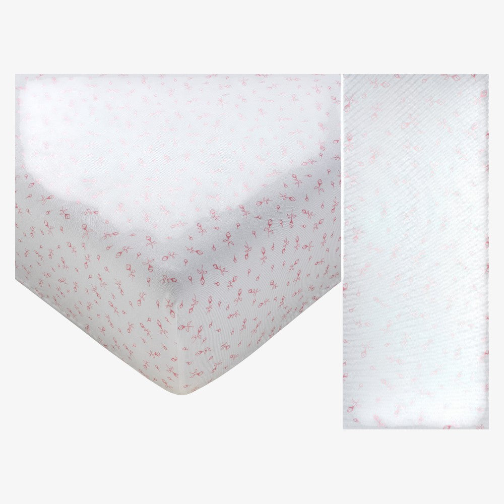 Petit Pois Crib Sheet - Pink