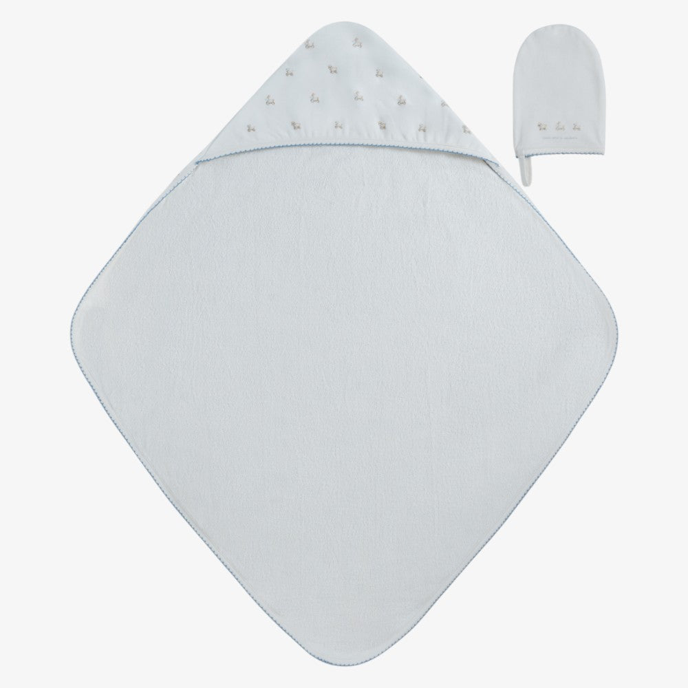 Petit Towel And Mitt - Blue
