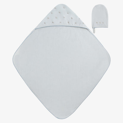 Petit Towel And Mitt - Blue