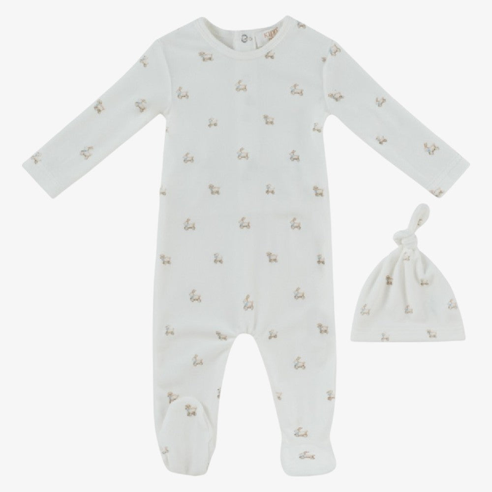 Petits Footie And Hat - Blue
