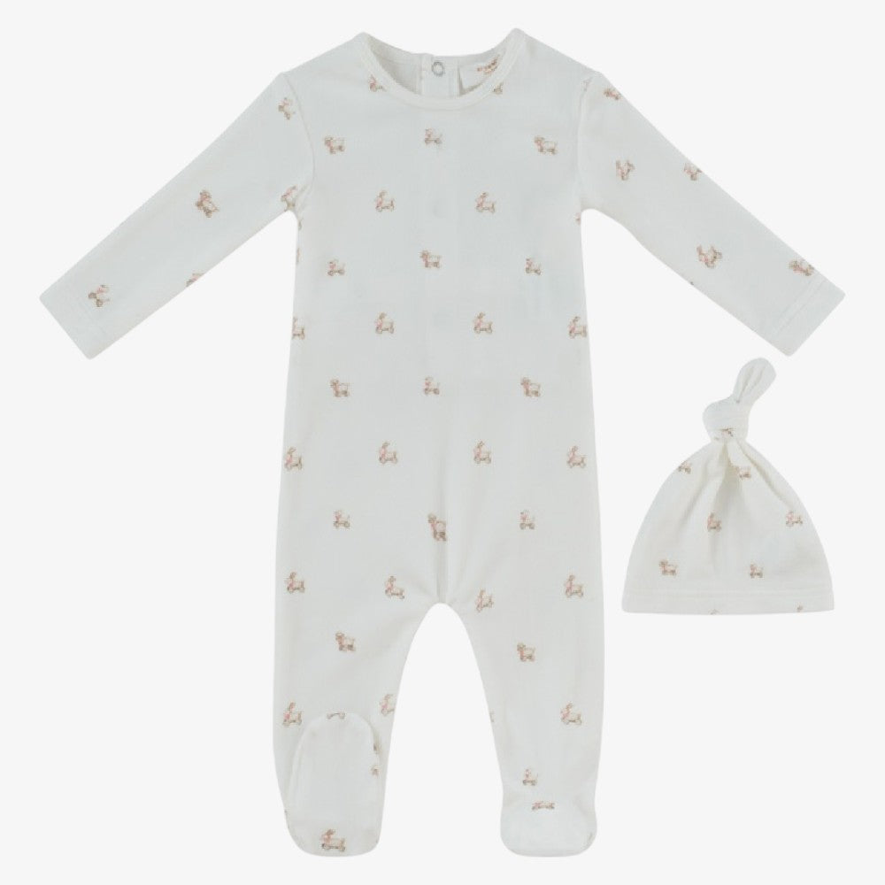 Petits Footie And Hat - Pink