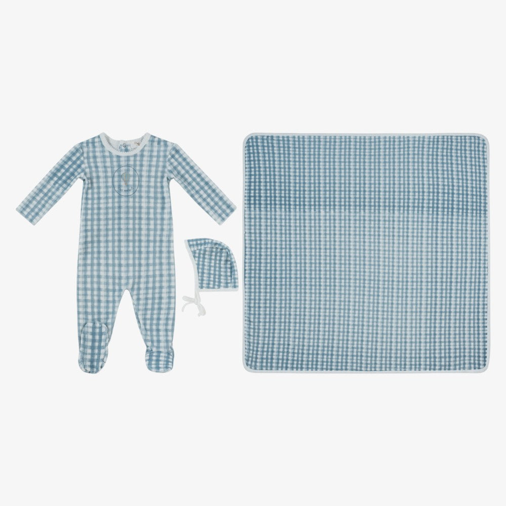 Gingham Take Me Home Set - Blue