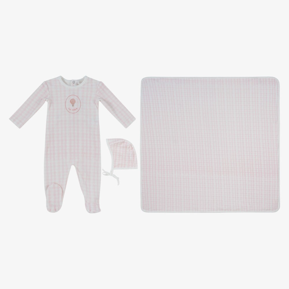 Gingham Take Me Home Set - Pink
