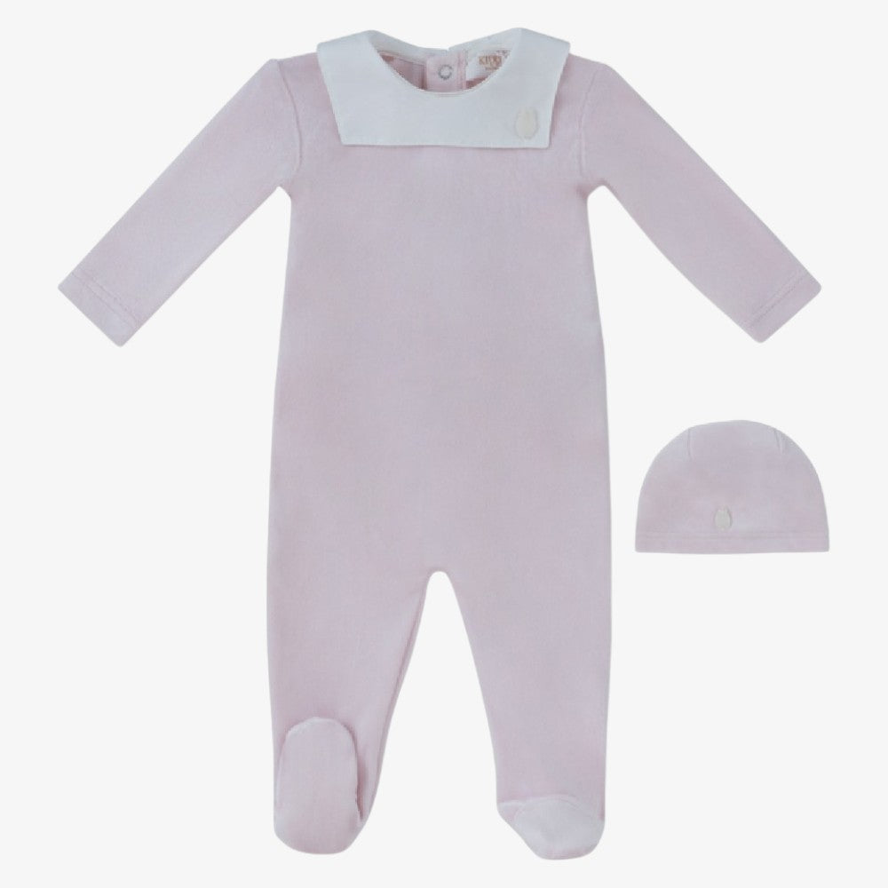 Bib Footie And Hat - Pink