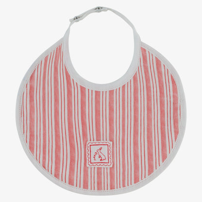 Stripe Stamp Bib - Red
